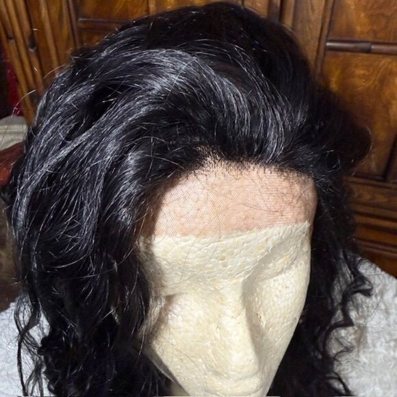 It's A Wig Broadway 30" Lace Front Wavy Color 1B Synthetic Wig - Picture 5 of 16
